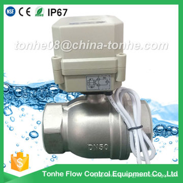 Ce IP67 2 Inch 2-Way Dn50 Stainless Steel Cr2 02 Electric Motorized Ball Valve